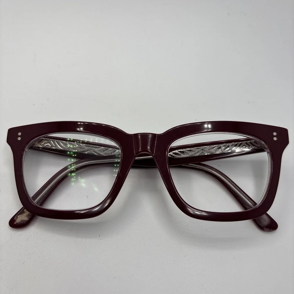 Maui Jim Rectangular Eyeglasses MJO2216 07F Burgundy/Clear 49-22-145 Frame #250